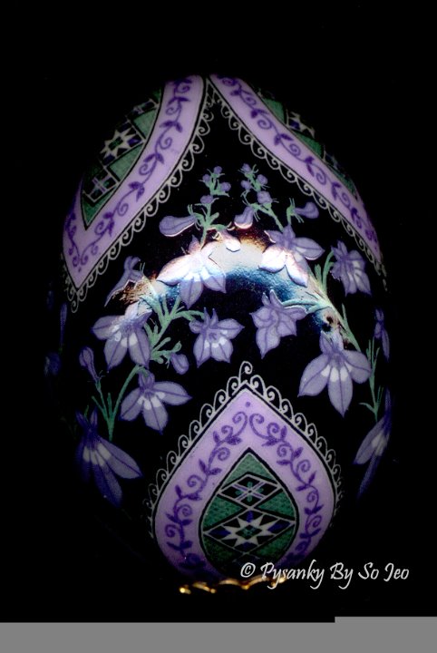 Pale Spiked Lobelial Ukrainian Easter Egg Pysanky By So Jeo